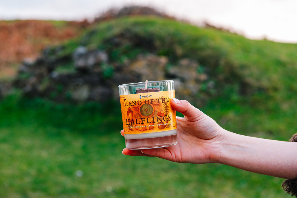 Shire inspired soy wax fantasy candle with countryside fragrance notes