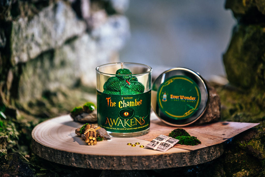 The Chamber Awakens serpent wizard cedarwood fantasy candle by EverWonder
